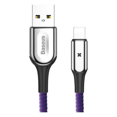 Кабель Baseus X-type Light Lightning 1m Purple в Фианит-Ломбард