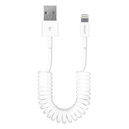 Кабель Deppa USB - 8-pin Lightning для Apple, витой, MFI, 1,5 м., белый в Фианит-Ломбард