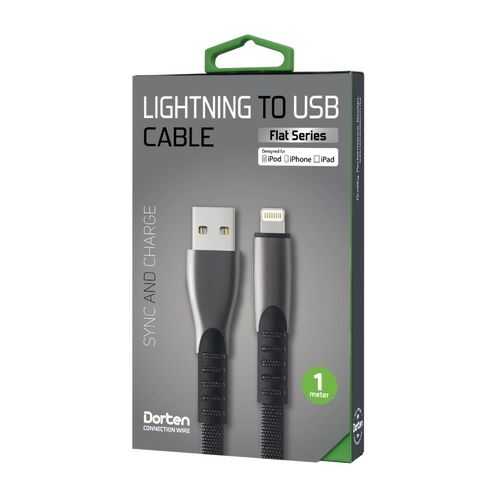 Кабель Dorten Lightning to USB Cable Flat Series 1 м Black в Фианит-Ломбард