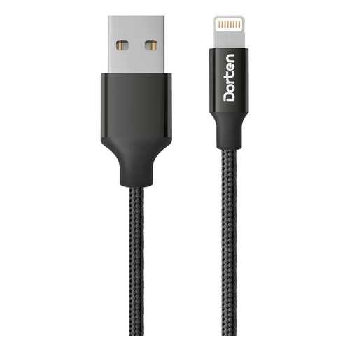 Кабель Dorten Lightning to USB Cable Metallic Series 1,2 м Black в Фианит-Ломбард