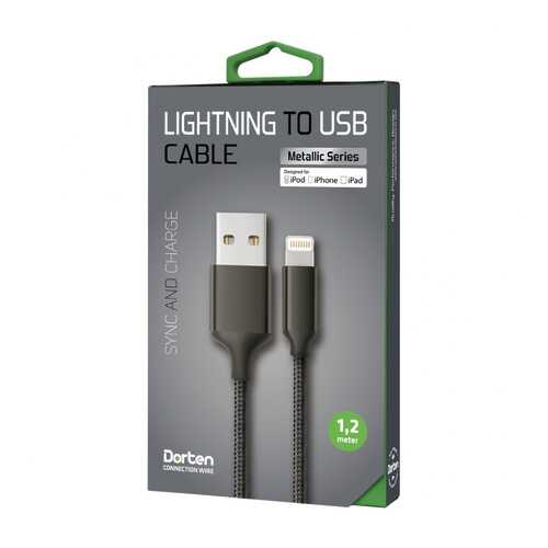 Кабель Dorten Lightning to USB Cable Metallic Series 2 м Black в Фианит-Ломбард