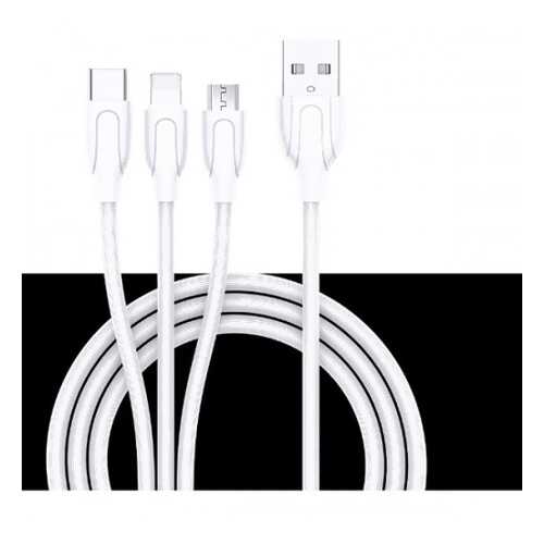 Кабель JOYROOM Yue 3 in 1 Lightning + USB Type-C + micro USB S-M355 1,2 м white в Фианит-Ломбард