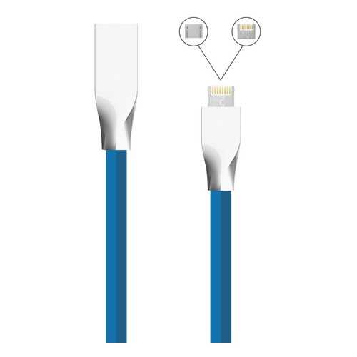 Кабель Krutoff ZINC Alloy 2 в 1 1м Blue в Фианит-Ломбард