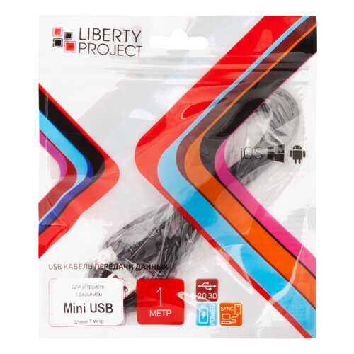 Кабель Liberty Project MiniUSB 1м Black в Фианит-Ломбард