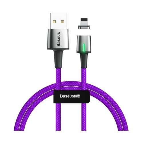 Кабель магнитный Baseus Zinc Magnetic Cable USB - Lightning 2.4A 1м Violet (CALXC-A05) в Фианит-Ломбард