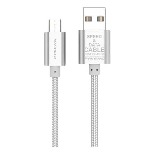 Кабель Pineng microUSB 1м Silver (PN-306SV) в Фианит-Ломбард