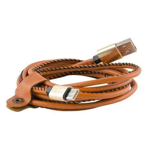 Кабель Red Line USB - Type-C, 2 метра, экокожа, Brown в Фианит-Ломбард