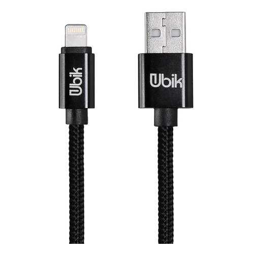 Кабель Ubik USB - Lightning UL09 1м 3A Black в Фианит-Ломбард