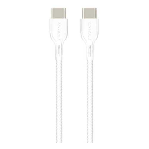 Кабель USB Type-C to USB Type-C Promate PowerBeam-CC 60W, 3A (1.2m) White в Фианит-Ломбард