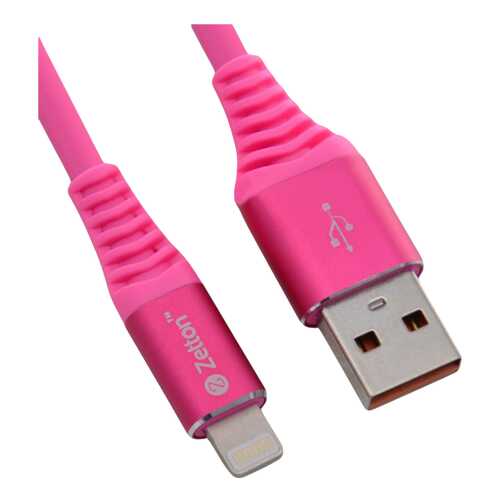 Кабель Zetton Lightning 1м Pink (ZTUSBRSTPKA8) в Фианит-Ломбард