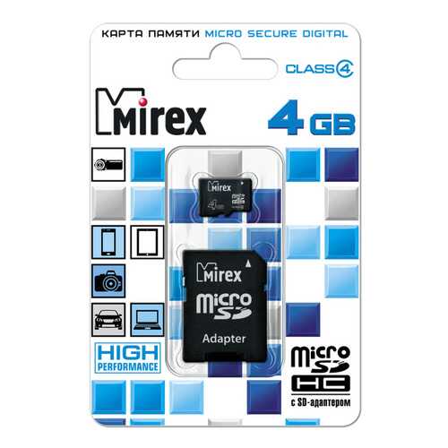 Карта памяти MIREX Micro SDHC 4GB в Фианит-Ломбард