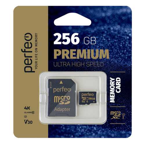 Карта памяти Perfeo High-Capacity microSDXC (Class 10) UHS-1 256GB в Фианит-Ломбард