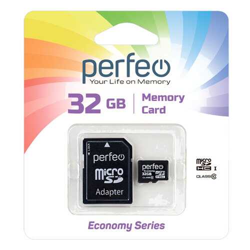 Карта памяти Perfeo microSD 32GB High-Capacity (Class 10) economy series в Фианит-Ломбард