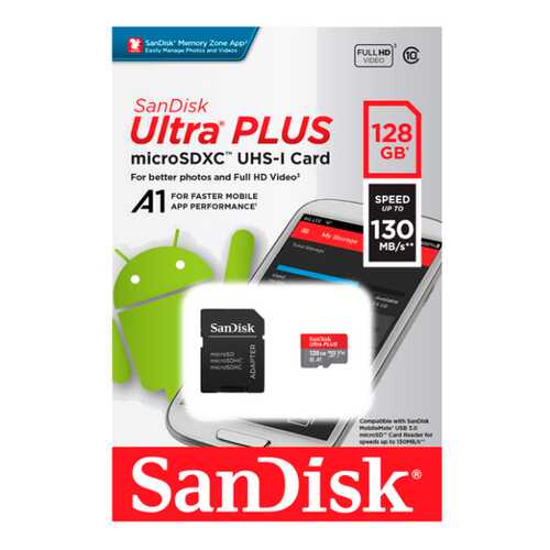Карта памяти SanDisk Micro SDXC SDSQUB3-128G-GN6MA 128GB в Фианит-Ломбард