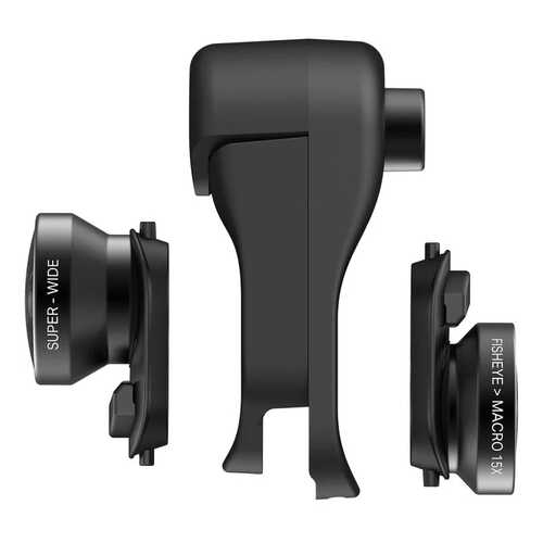 Комлект объективов для смартфона Olloclip Fisheye + Super-Wide + Macro для iPhone XS Max в Фианит-Ломбард