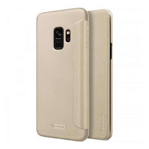 Кожаный Чехол (книжка) Nillkin Sparkle Series для Samsung Galaxy S9 Gold в Фианит-Ломбард