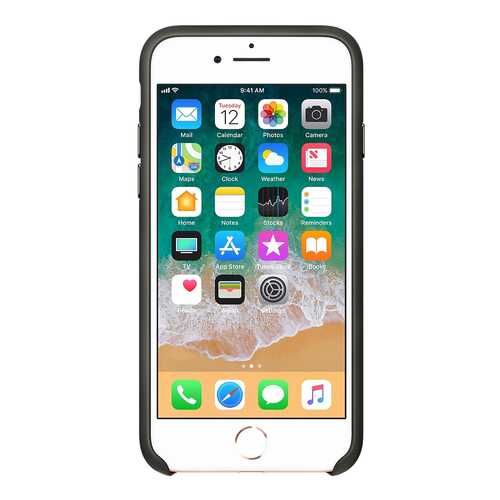 Накладка Apple Leather Case Charcoal Gray для iPhone 8/7 в Фианит-Ломбард