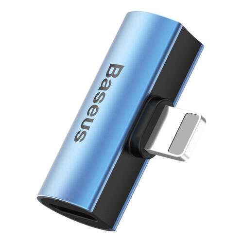 Переходник Baseus Audio Converter L46 Lightning Male to Dual Lightning Female Adapter Blue в Фианит-Ломбард