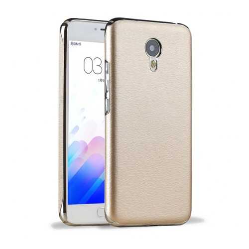 Пластиковая накладка с элегантной кожаной вставкой для Meizu M3 Note (Золотой) в Фианит-Ломбард