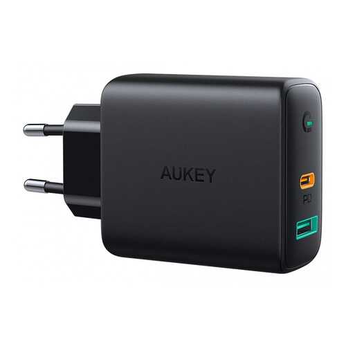 Сетевое зарядное устройство Aukey Dual-Port 30W PD Wall Charger with Dynamic Detect Black в Фианит-Ломбард