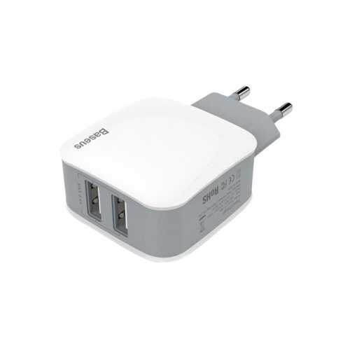 Сетевое зарядное устройство Baseus Letour 2USB 2.4A White/Gray в Фианит-Ломбард