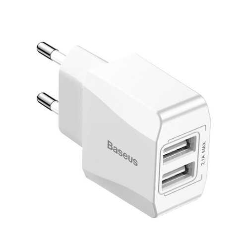 Сетевое зарядное устройство Baseus Mini 2USB 2.1A White в Фианит-Ломбард