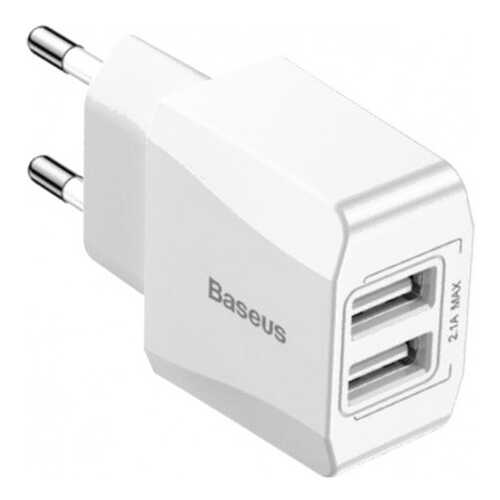 Сетевое зарядное устройство Baseus Mini Dual-U 2 USB 2,1A White в Фианит-Ломбард