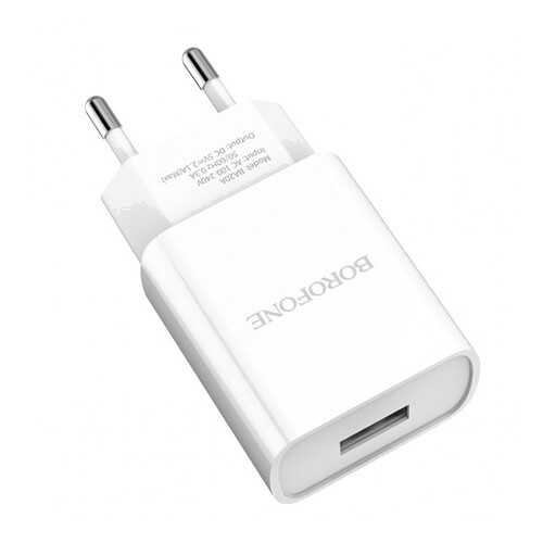 Сетевое зарядное устройство Borofone BA20A 1USB 2.1A White в Фианит-Ломбард