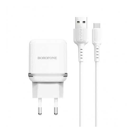 Сетевое зарядное устройство Borofone BA25A 2USB 2.4A White в Фианит-Ломбард