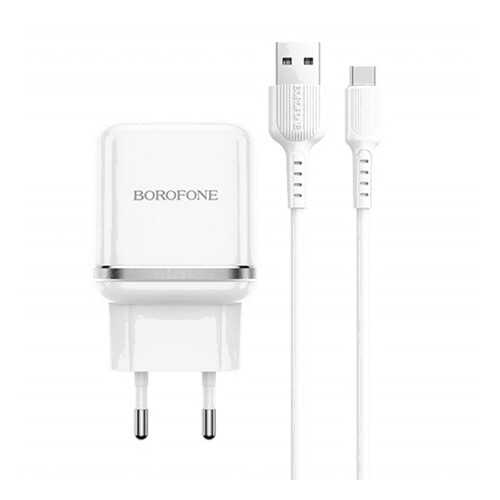 Сетевое зарядное устройство Borofone BA36A 1USB 3A 1м White в Фианит-Ломбард