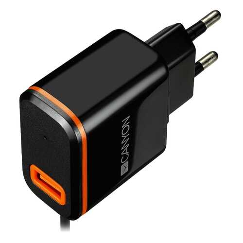 Сетевое зарядное устройство Canyon 1 USB/USB Type-C 2,1A Black в Фианит-Ломбард