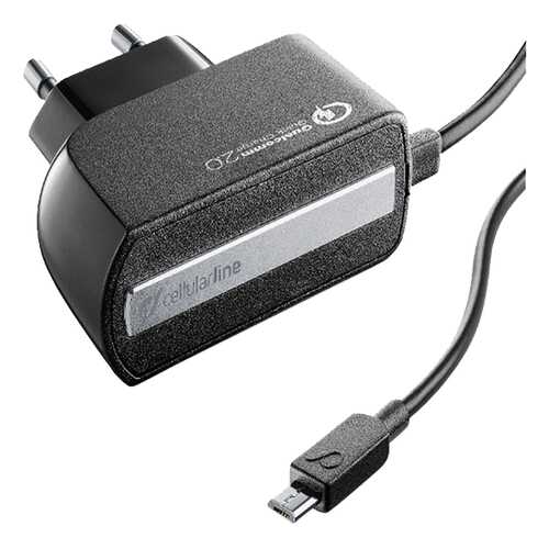 Сетевое зарядное устройство Cellular Line microUSB 2A Black в Фианит-Ломбард