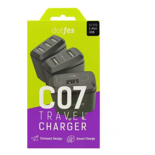 Сетевое зарядное устройство Dotfes C07 1 USB 2,1A Black в Фианит-Ломбард