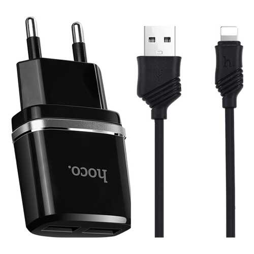 Сетевое зарядное устройство Hoco C12 2 USB 2,4A Black в Фианит-Ломбард