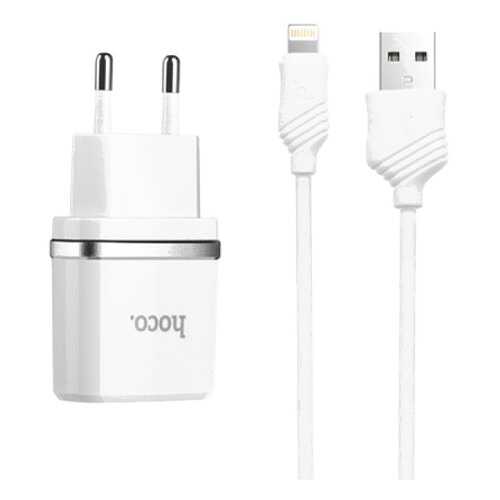 Сетевое зарядное устройство Hoco C12 2 USB 2,4A White в Фианит-Ломбард