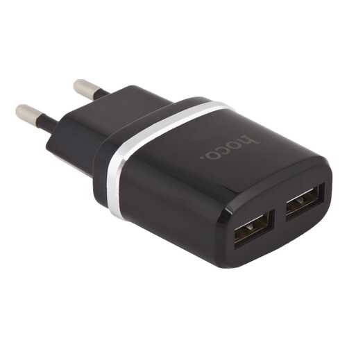 Сетевое зарядное устройство Hoco C12 Smart Dual 2 USB 2,4A Black в Фианит-Ломбард