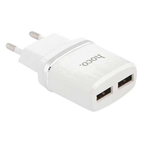 Сетевое зарядное устройство Hoco C12 Smart Dual 2 USB 2,4A White в Фианит-Ломбард