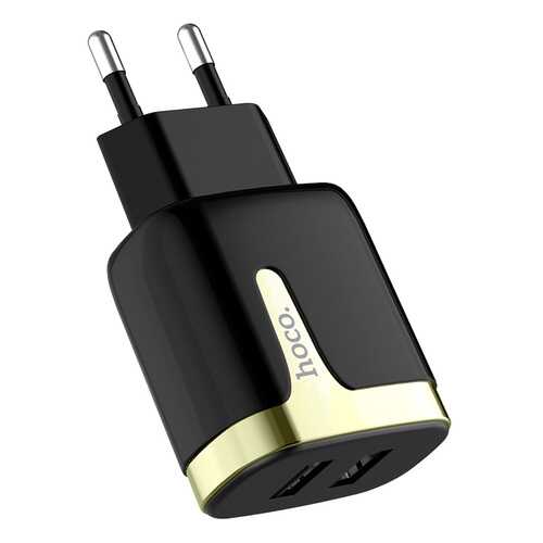 Сетевое зарядное устройство Hoco C64A Engraved Black в Фианит-Ломбард