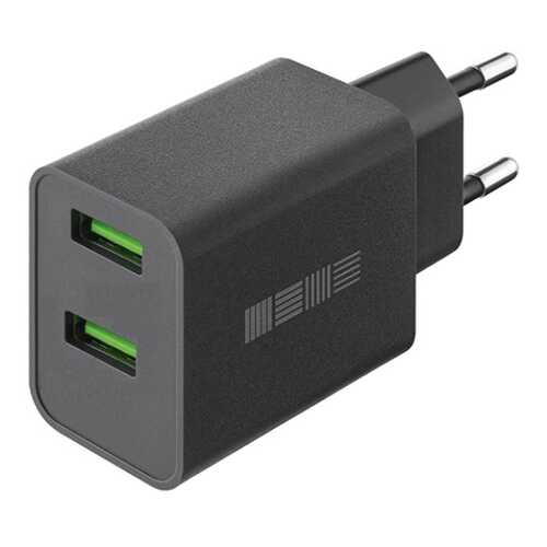 Сетевое зарядное устройство InterStep New RT:2*USB(30W) 2.4A QuickCharge3.0, Alu Black в Фианит-Ломбард