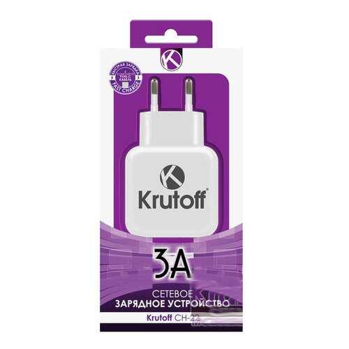 Сетевое зарядное устройство Krutoff CH-06 1 USB 3A White в Фианит-Ломбард