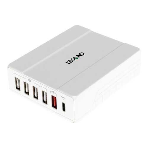 Сетевое зарядное устройство LEXAND LP-6Q 5 USB/USB Type-C 3A White в Фианит-Ломбард
