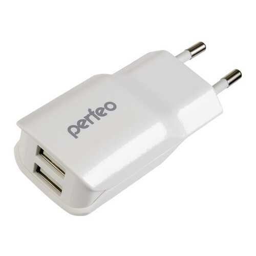 Сетевое зарядное устройство Perfeo с разъемом 2xUSB, 2.1А, белый, U2lite (PF_A4130) в Фианит-Ломбард