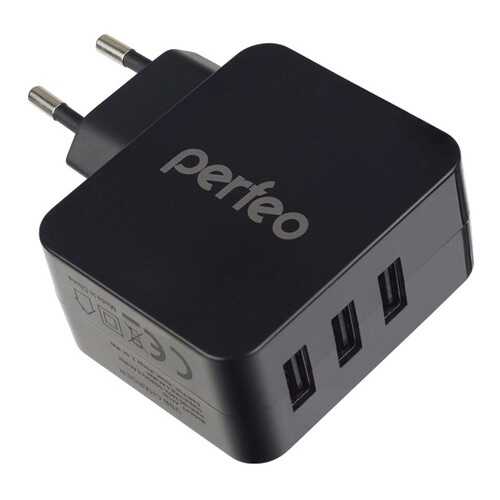 Сетевое зарядное устройство Perfeo с разъемом 3xUSB, 4.8А, черный, CUBE 3 (PF_A4135) в Фианит-Ломбард