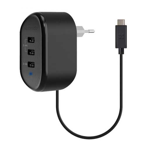 Сетевое зарядное устройство Promate Tornado-3C 3 USB 4,8A Black в Фианит-Ломбард