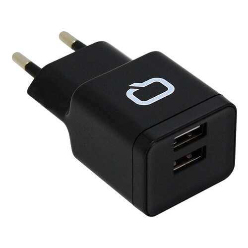 Сетевое зарядное устройство Qumo 2 USB 2,1А Black в Фианит-Ломбард