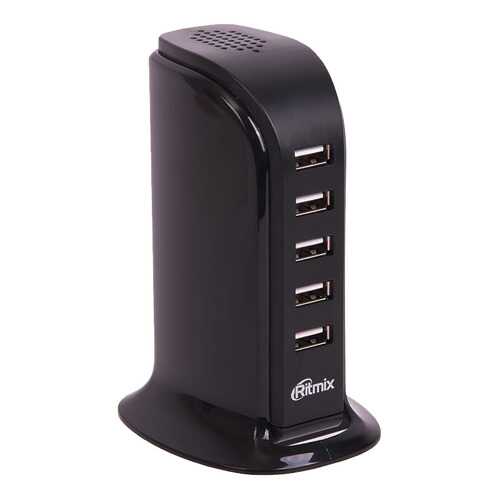 Сетевое зарядное устройство RITMIX 5 USB 2,1A Black в Фианит-Ломбард