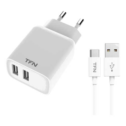 Сетевое зарядное устройство TFN Rapid+ 2xUSB 2.4A White в Фианит-Ломбард