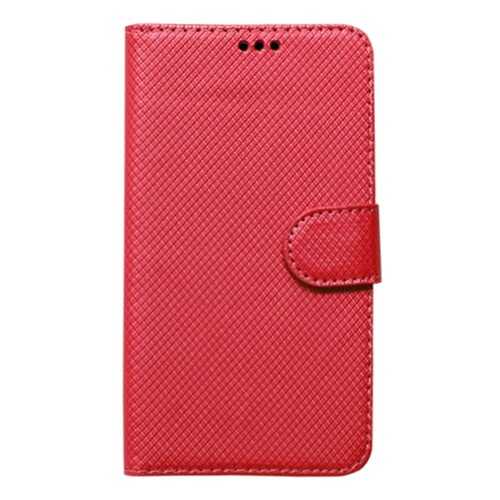 Универсальный кожаный чехол-книжка Texture (4.9-5.3) Red в Фианит-Ломбард