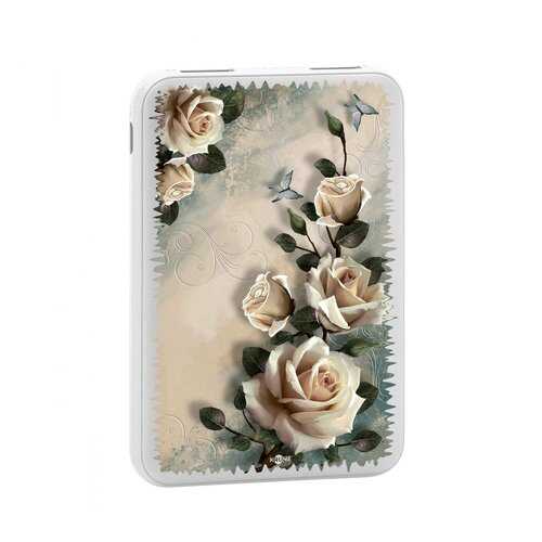 Внешний аккумулятор КRUЧЕ Power Bank 5000 mAh Print White roses в Фианит-Ломбард