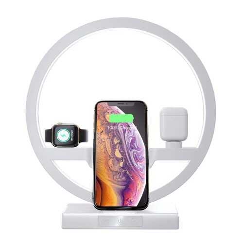 Зарядная станция 2emarket 3 в 1 с LED-светильником в Фианит-Ломбард